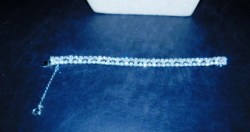 sherman white rhinestone bracelet 1 view